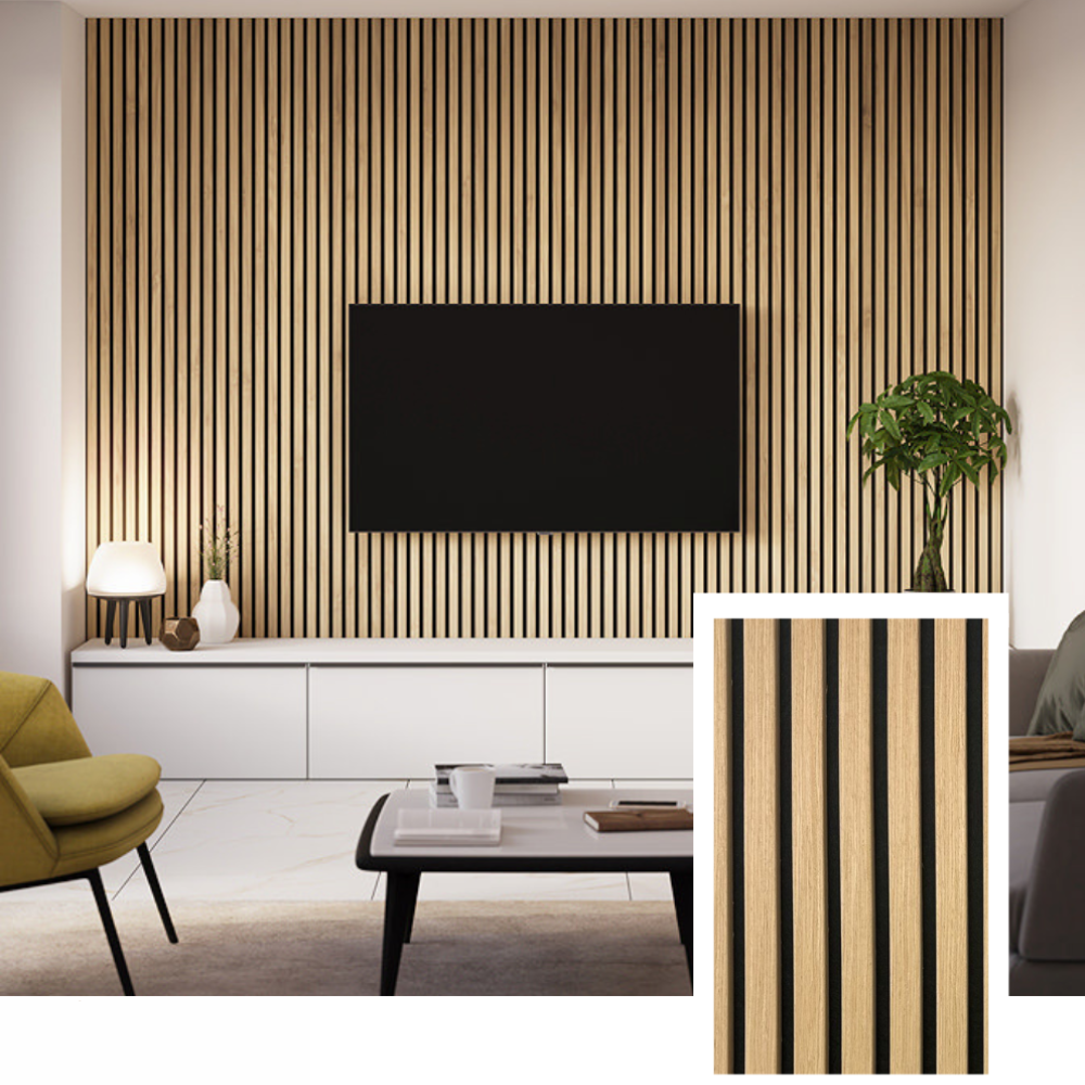 Stilpanel™ Premium Acoustic Slat Panel — Walnut